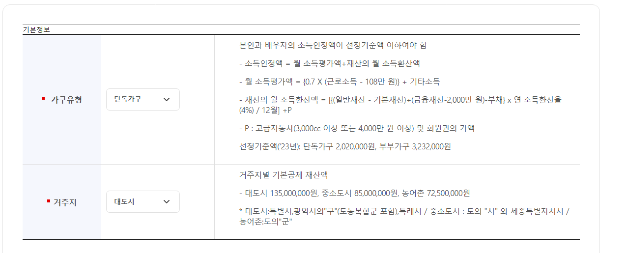 기초노령연금 수급자격