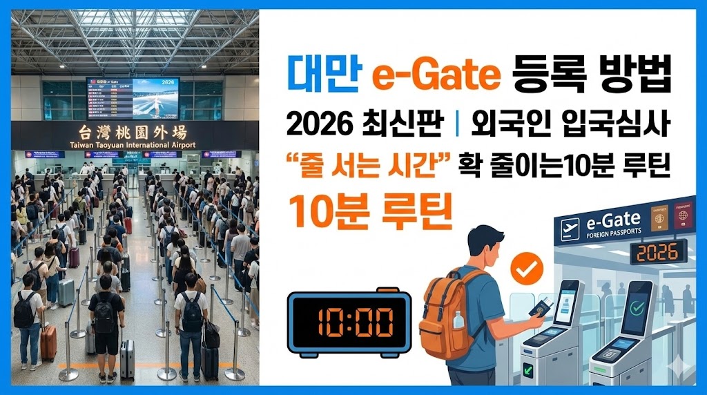 대만 e-Gate 등록 방법 2026 최신판|외국인 입국심사 “줄 서는 시간” 확 줄이는 10분 루틴