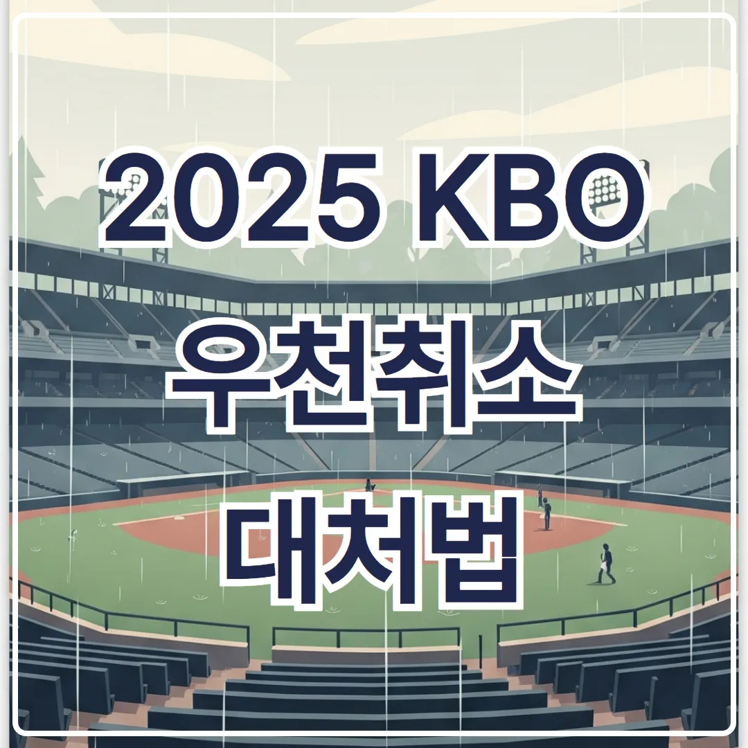 2025 KBO 취소 결정 공지 후 대처법 - 예매취소·환불·일정 재확인 체크리스트