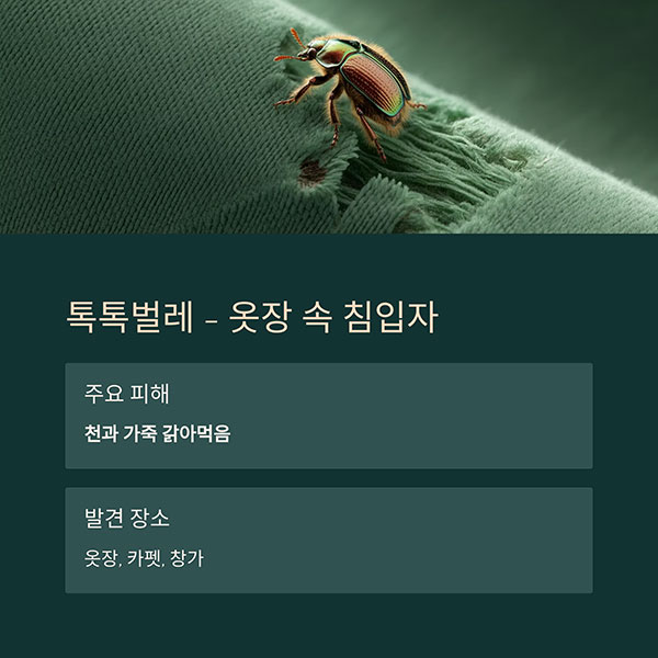 톡톡벌레 또는 피푸딱정벌레 (Dermestidae)