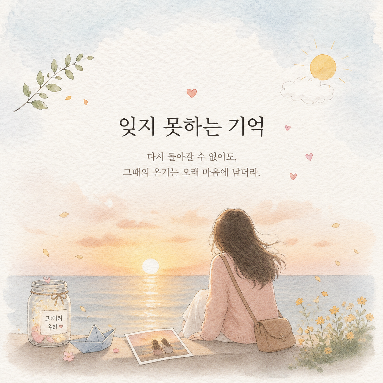 잊지 못하는 기억 추억과 그리움 감성 글귀 이미지