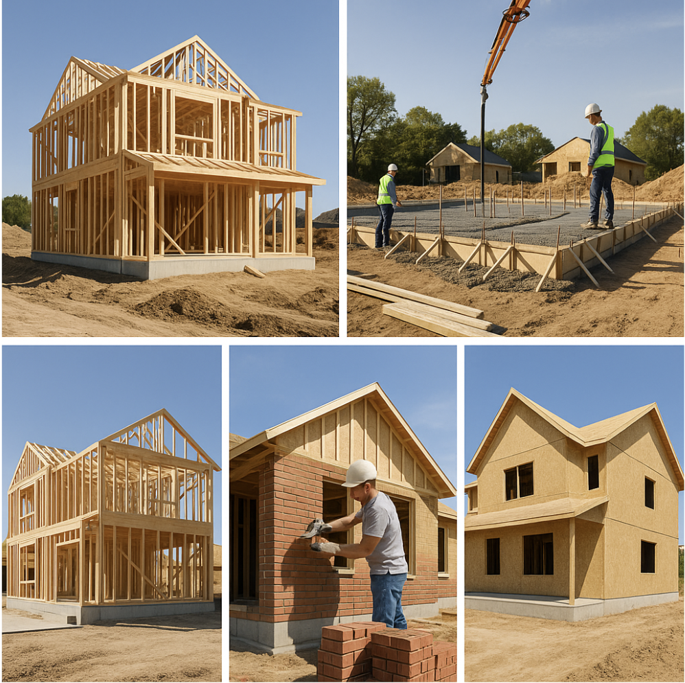 단독주택 시공하는 모습이 담긴 사진