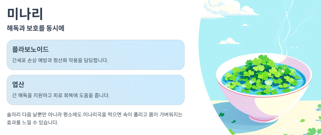 미나리 – 해독과 보호를 동시에