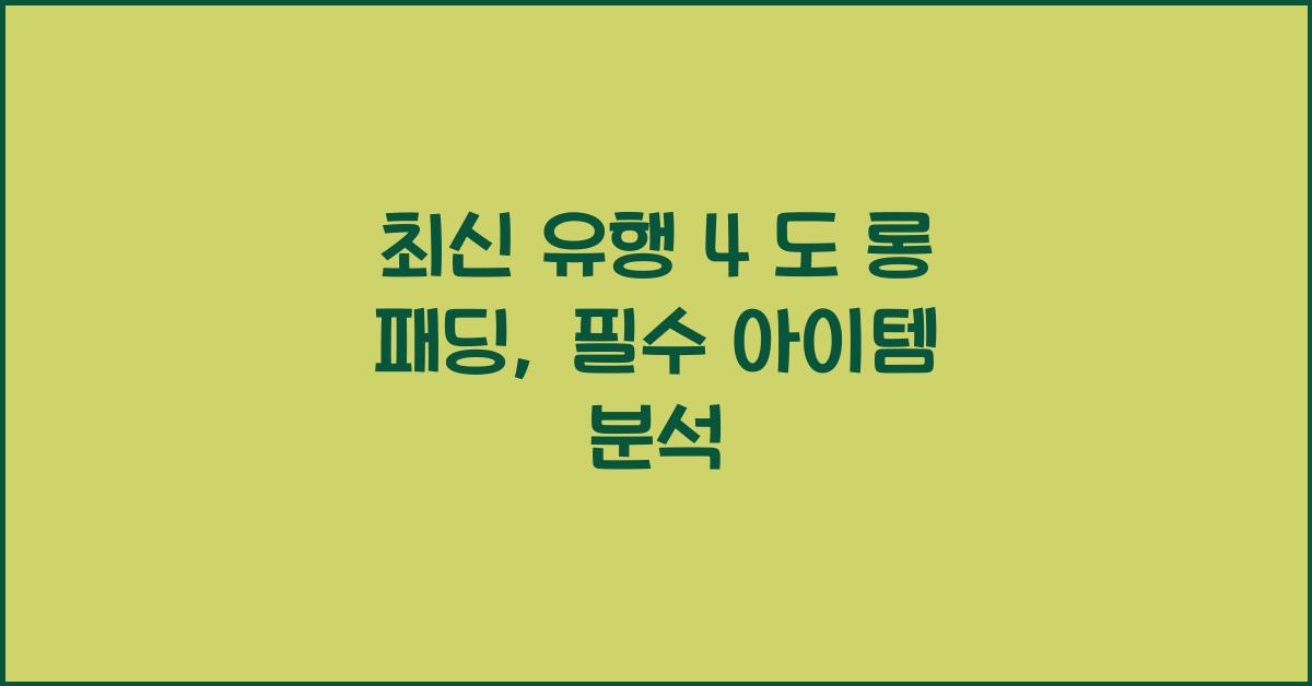 4 도 롱 패딩