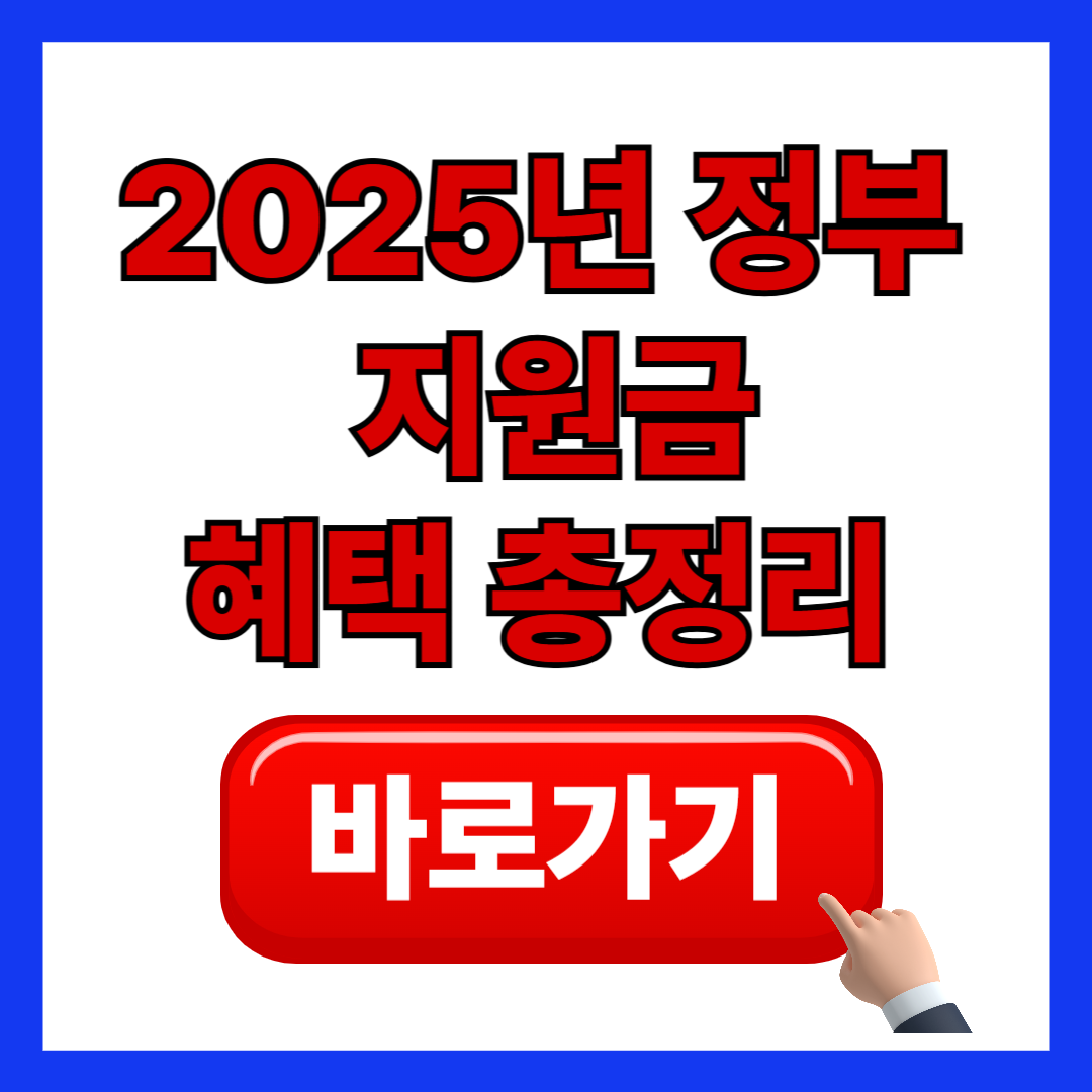 ✅ 2025년 정부 지원금 혜택 총정리 / 놓치면 손해!