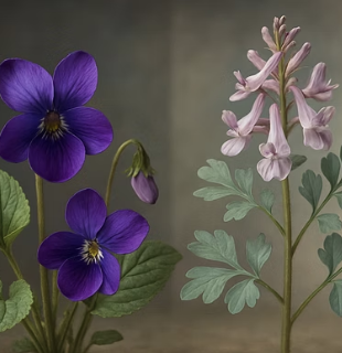 야생에서 제비꽃 채취 시&amp;#44; 독초 &amp;#39;현호색&amp;#39;과 반드시 구별해야 하는 이유