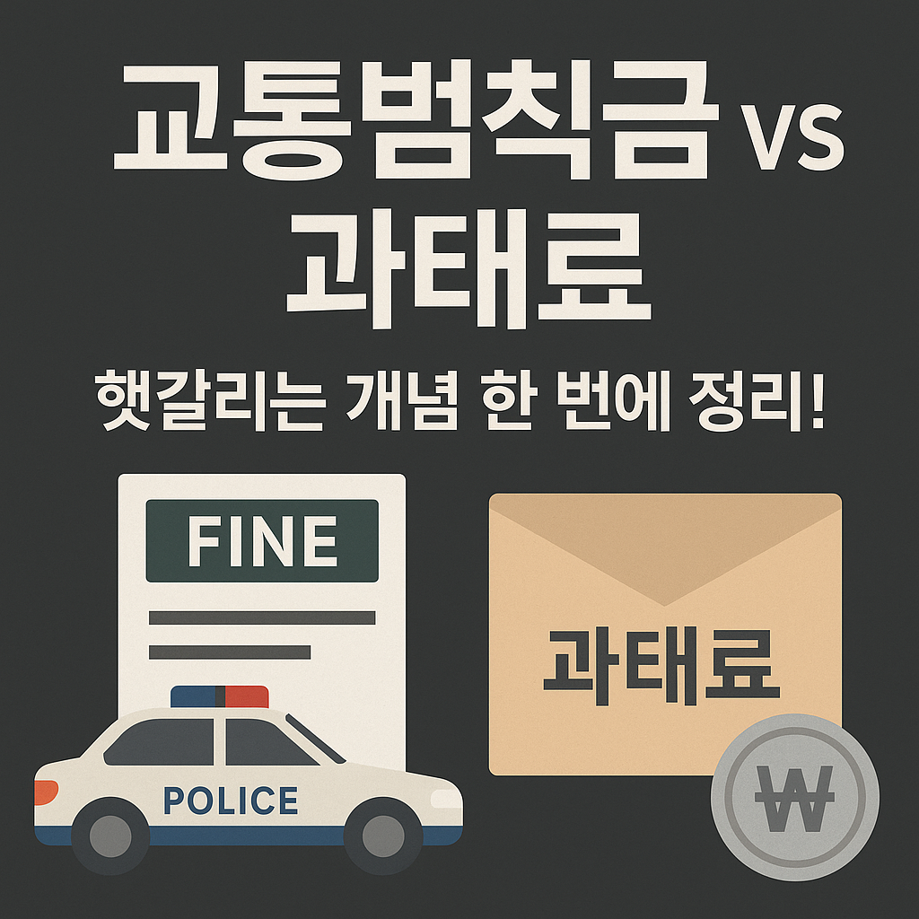 교통범칙금 vs 과태료 차이점 & 납부 방법 – 헷갈리는 개념 한 번에 정리!