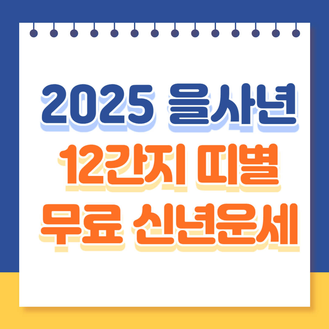 을사년 신년운세
