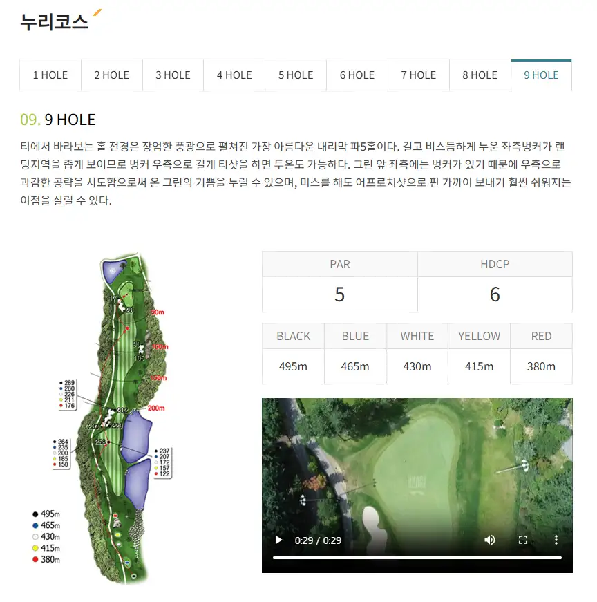 비콘힐스cc 누리코스 코스 공량