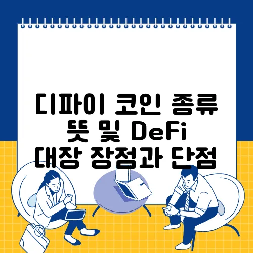 디파이 코인 종류 뜻 및 DeFi 대장 장점과 단점