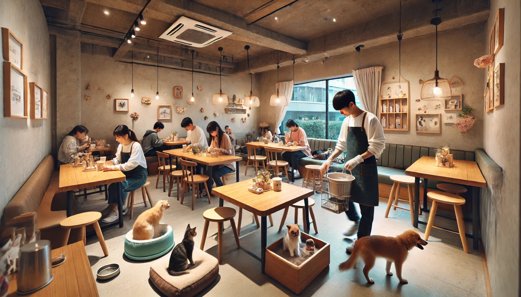 반려동물 카페내부의 모습