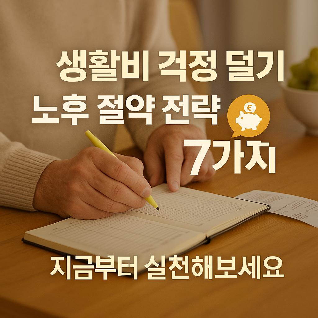 [6편] 노후 생활비 절약,실전 가능한 7가지 전략