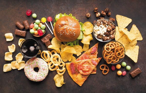 각종 패스트푸트 음식