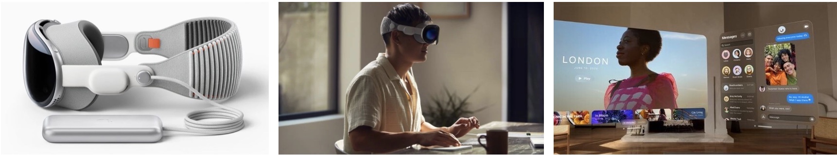 애플 비전프로 제품 및 시현 이미지 - 애플