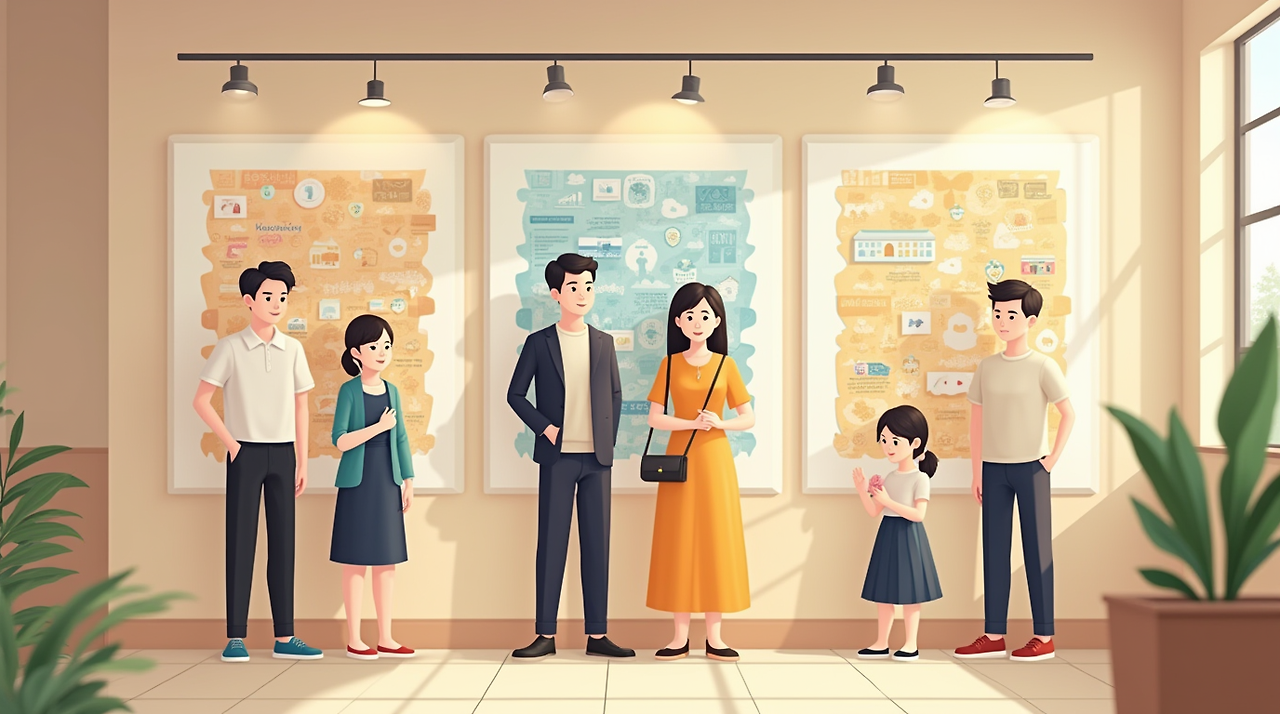 공공 주택 상담소에서 특별공급 유형을 나타내는 세 그룹(신혼부부, 다자녀, 생애최초)