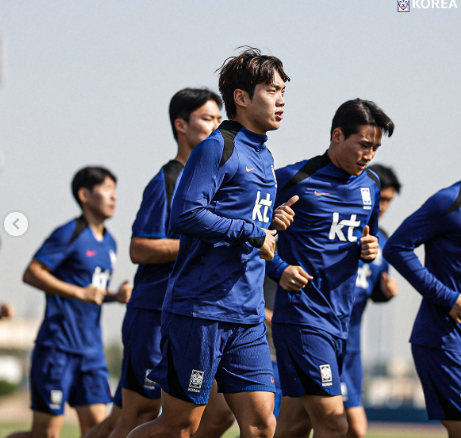 팔레스타인전 중계 무료 바로가기와 관련된 대표팀 훈련 모습