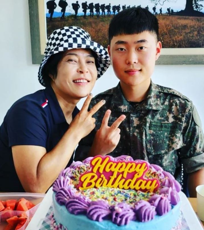 조혜련과 아들 김우주 다정한 모습