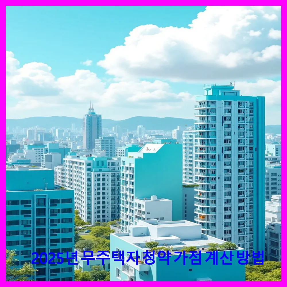 2025년 무주택자 청약 가점 계산 방법