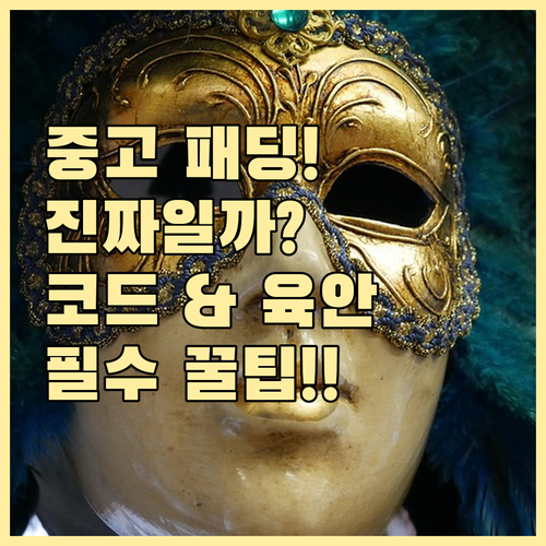 중고 패딩도 안심: 시리얼 코드와 육..