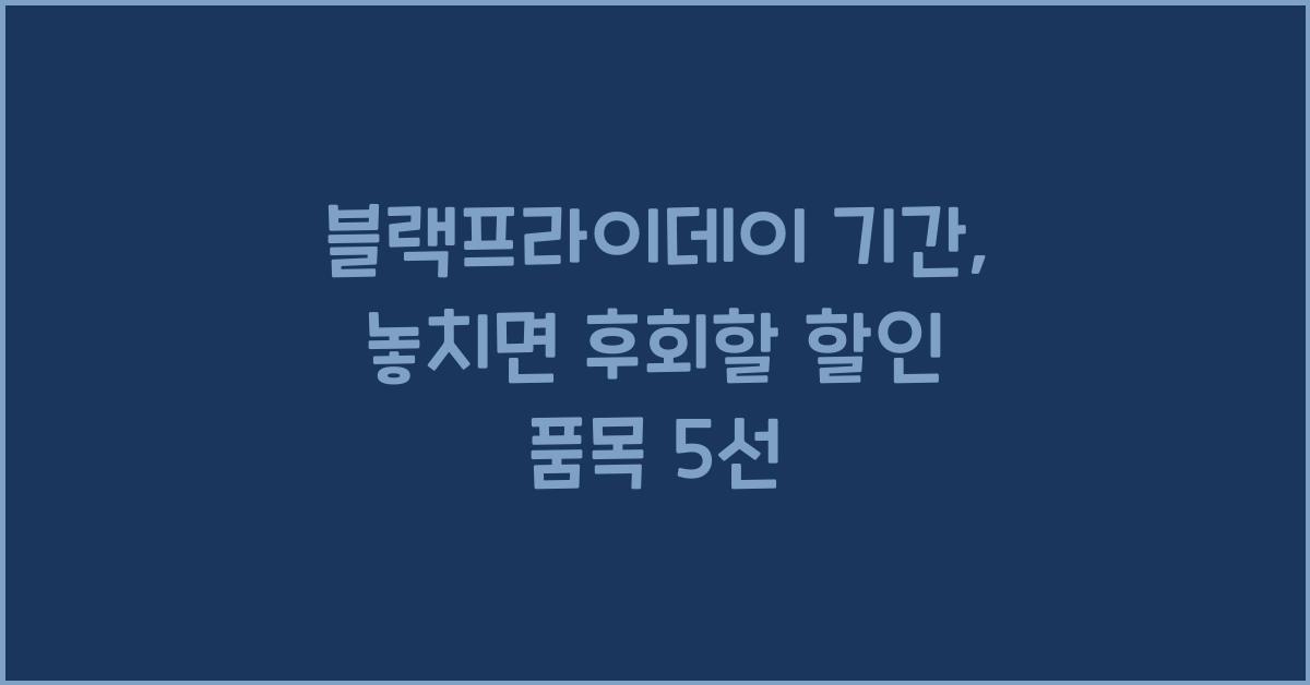 블랙프라이데이 기간