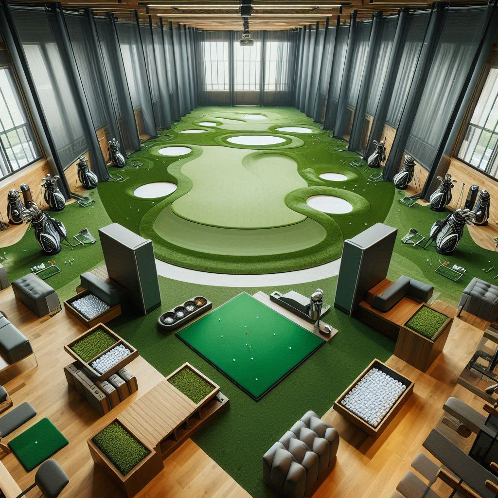 실내골프연습장 배경