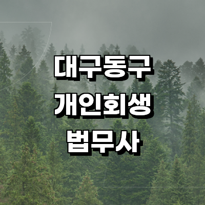 대구 동구 개인회생 법무사
