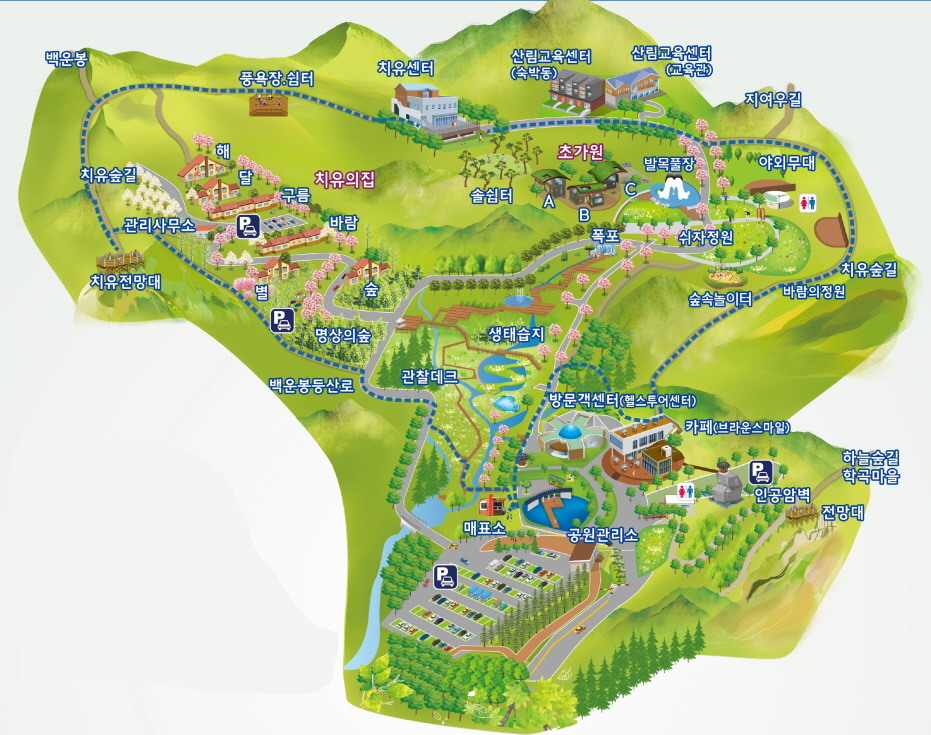 휴양림 양평쉬자파크 지도