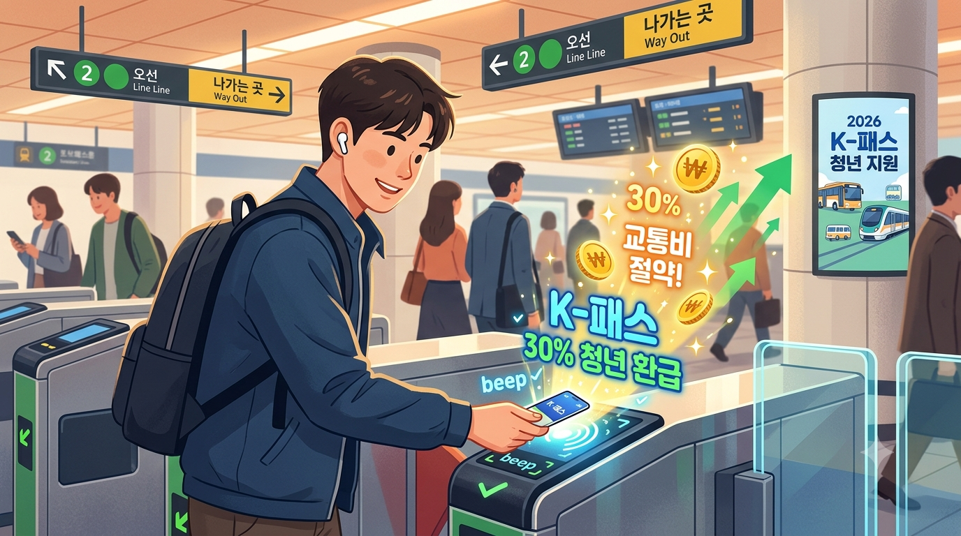 [2026 청년 정책] K패스(K-pass) 청년 대중교통 환급 혜택 및 신청 방법 총정리