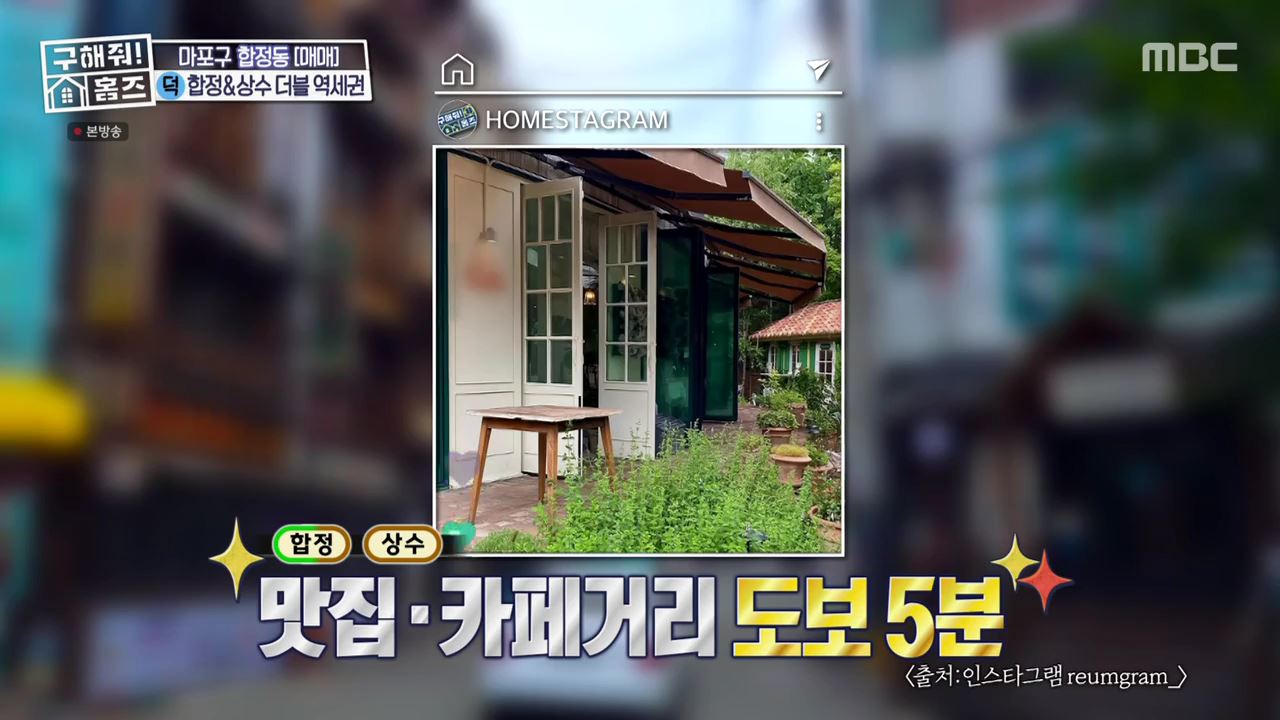 구해줘홈즈 마포구 합정동 합정과 상수 사이 하우스 매물 가격 및 구조 인테리어 리모델링 최종선택 소개