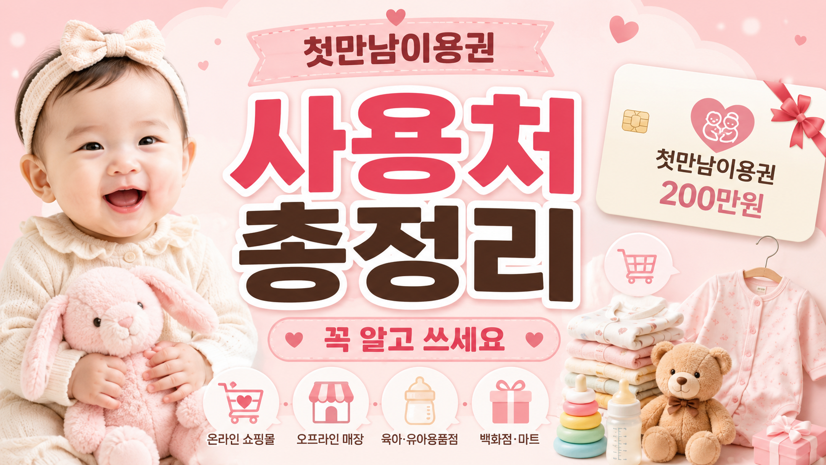 첫만남이용권 사용처와 사용기간 안내 이미지