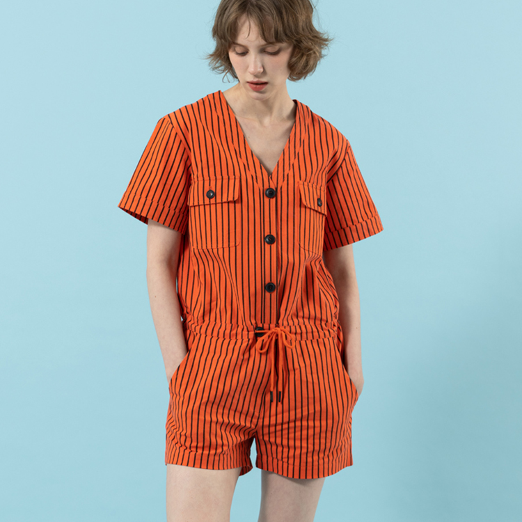 스트라이프 숏 점프수트 STJP212ORW