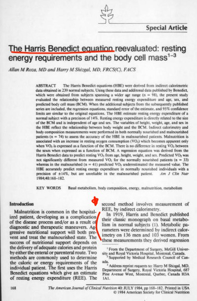 해리스-베네딕트-공식-내용