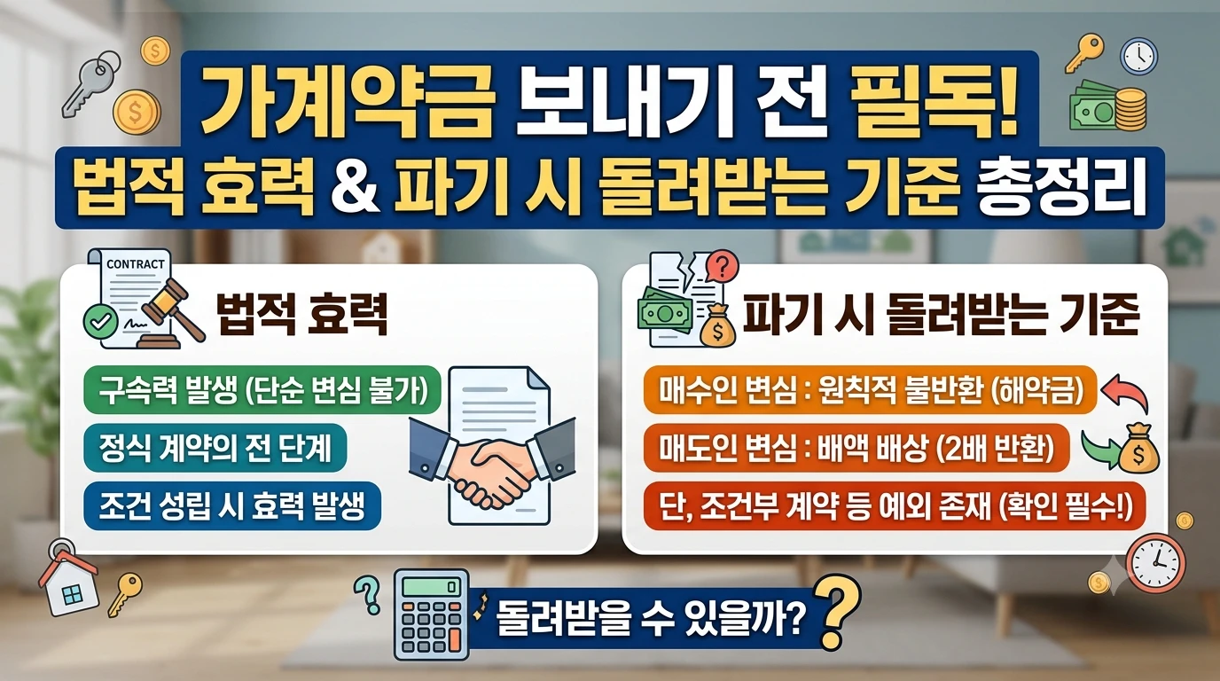 가계약금 보내기 전 필독! 법적 효력과 파기 시 돌려받는 기준 썸네일 (AI를 이용한 이미지)