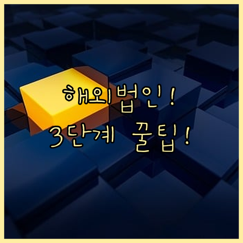 해외 법인 설립 3단계 비용 로드맵 ..