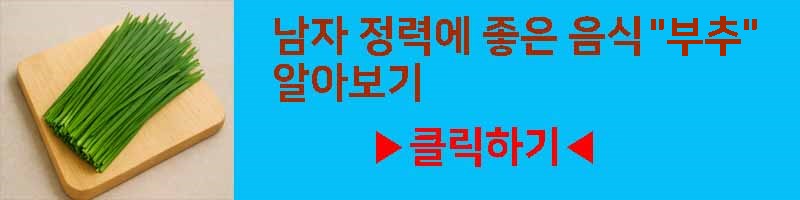남성 정력에 좋은 음식 부추 영양 효과 부작용 섭취 방법 알아보기
