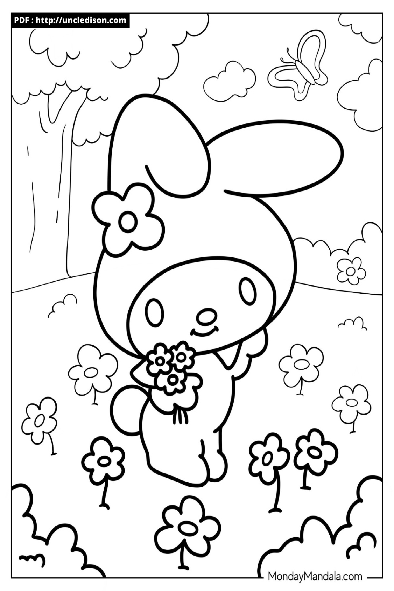 산리오 색칠공부 도안모음 시나모롤 폼폼푸린 마이멜로디 쿠로미