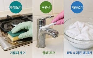 베이킹소다, 구연산, 과탄산소다 차이점 완벽 정리: 용도와 올바른 사용법