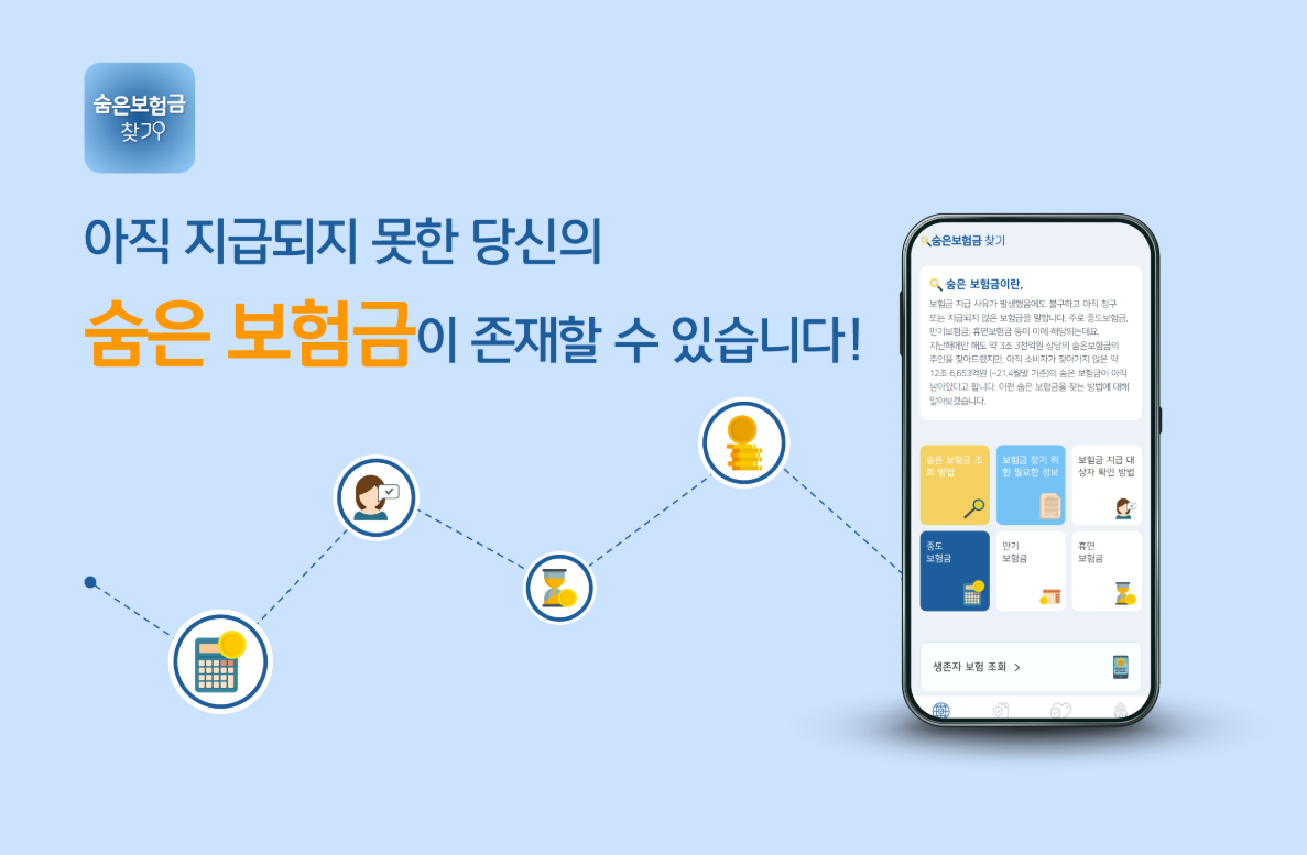 숨은 보험금 찾기 앱, 숨은 보험금조회, 숨은 보험금 찾는 방법, 돌려받기