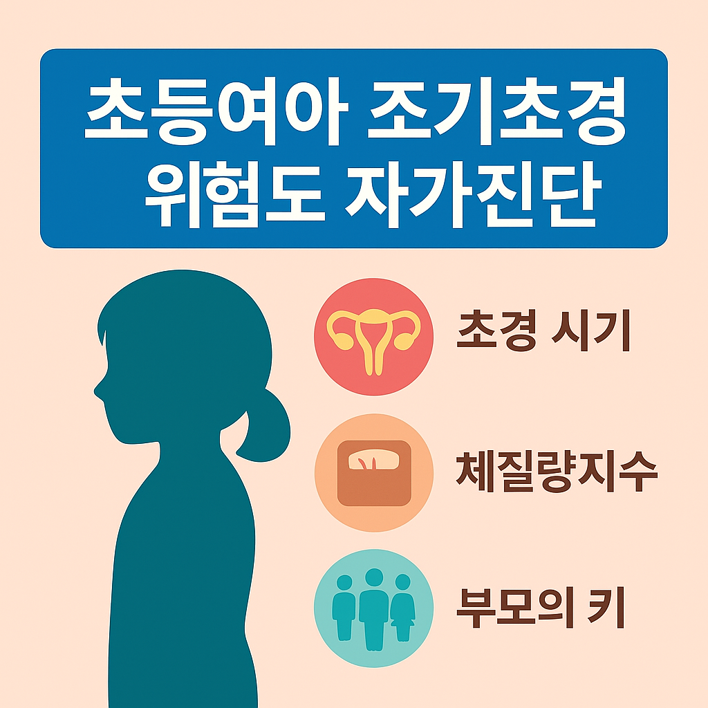 소아 비만·복부지방 인포그래픽 – 체중과 성조숙증 발현 관련 그림