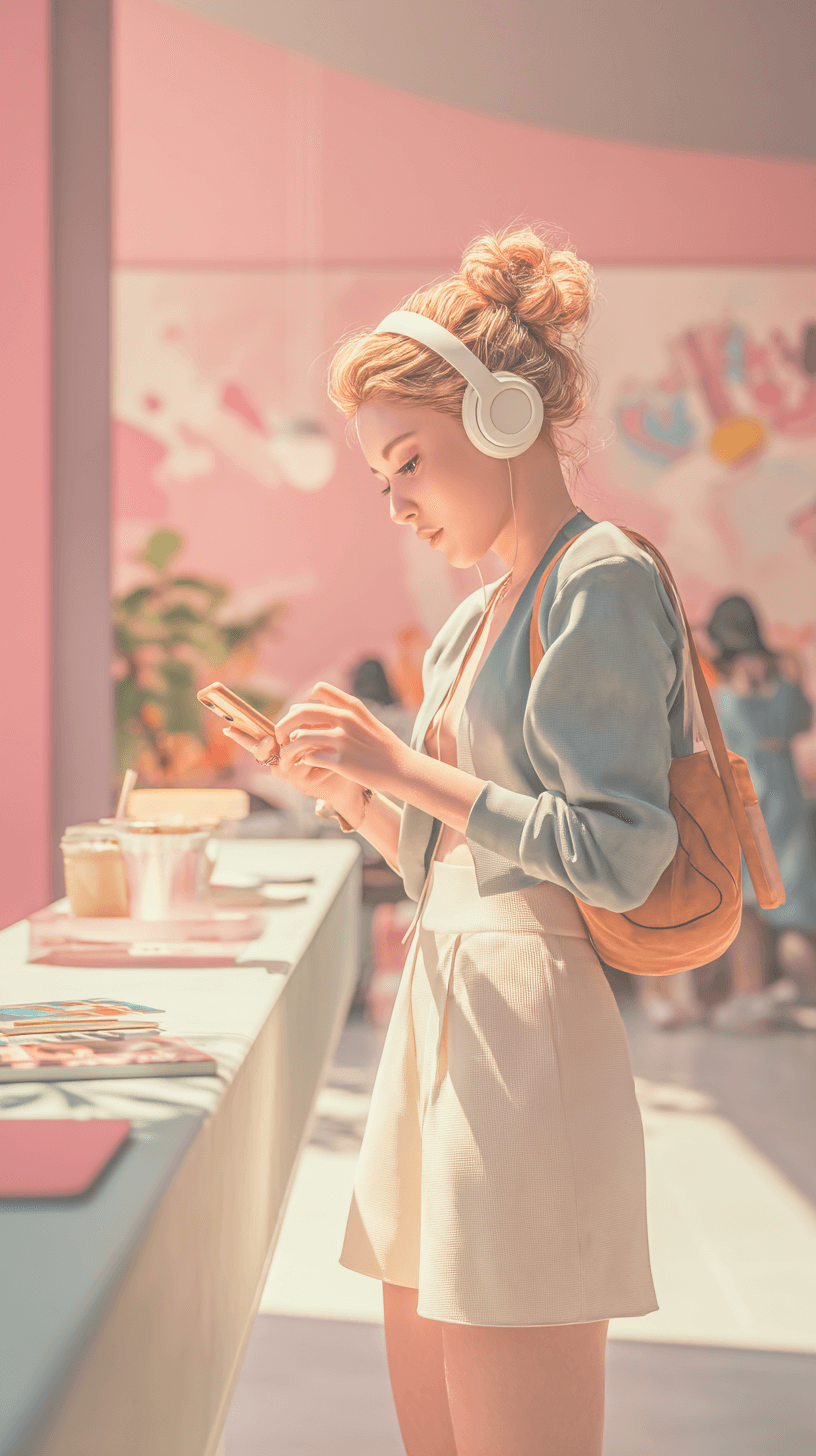 휴대폰으로-시간을-체크하는-여성