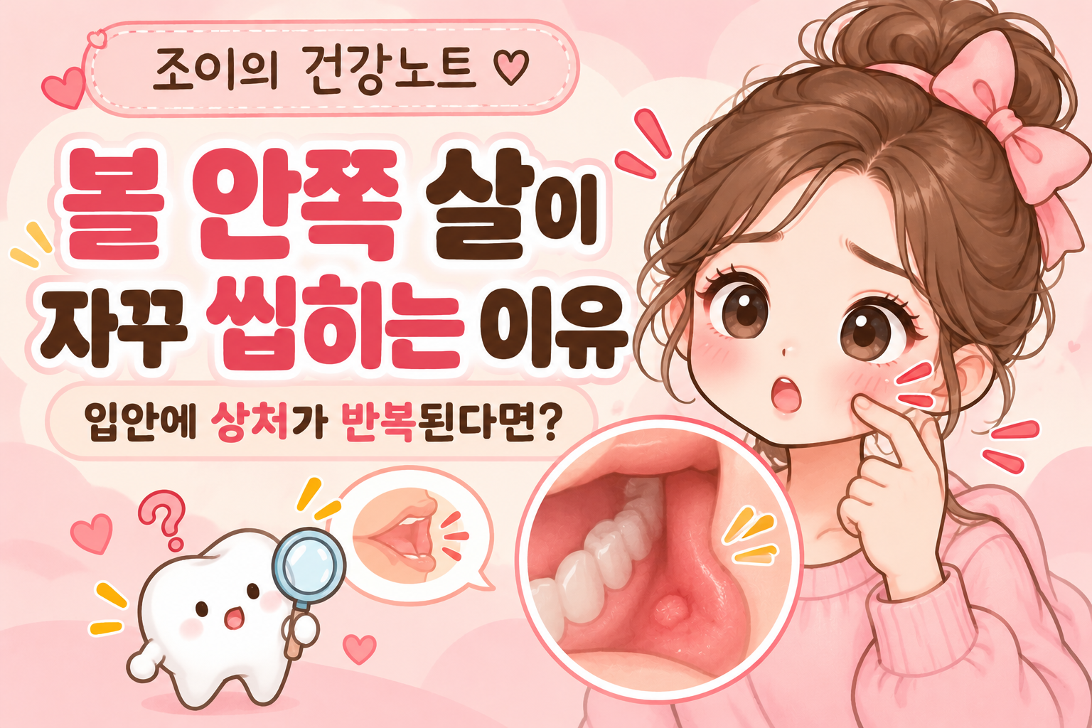 볼 안쪽 살이 자꾸 씹히는 이유와 반복되는 입안 상처