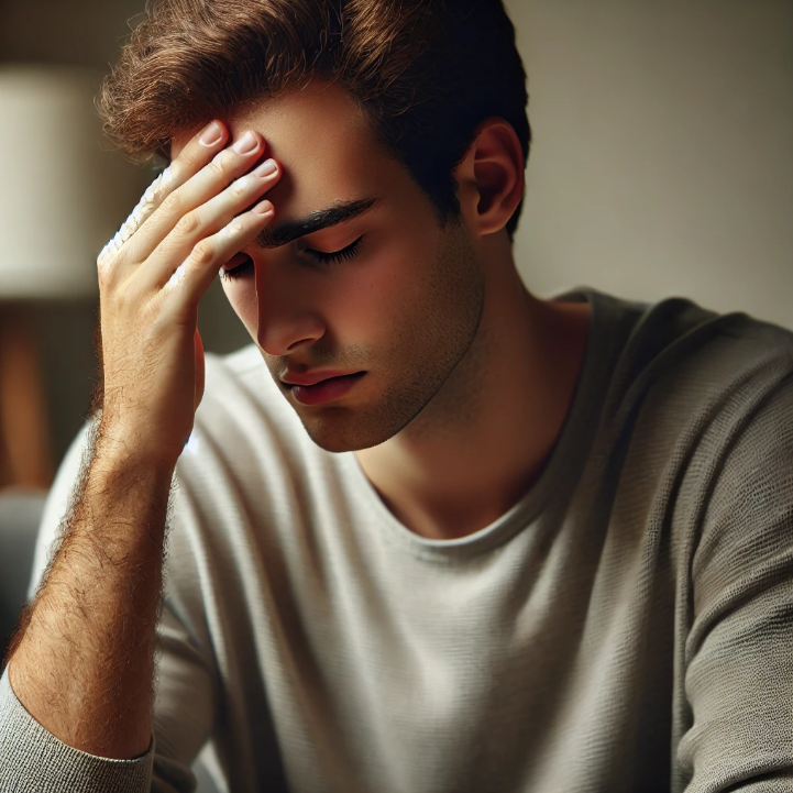 두통을 앓고 있는 사람