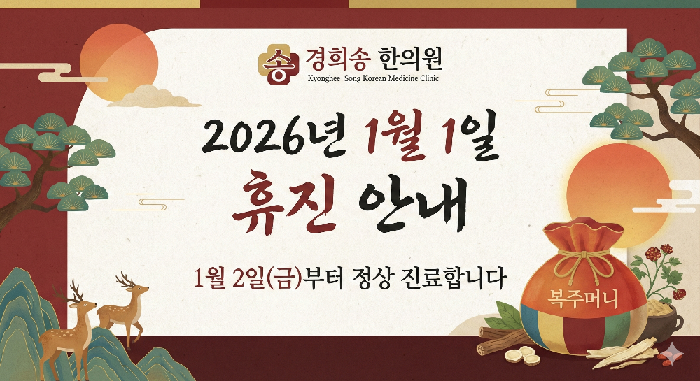 1월 1일 신정 휴진 안내-구로디지털단지한의원