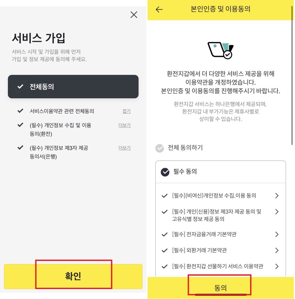 카카오페이약관동의