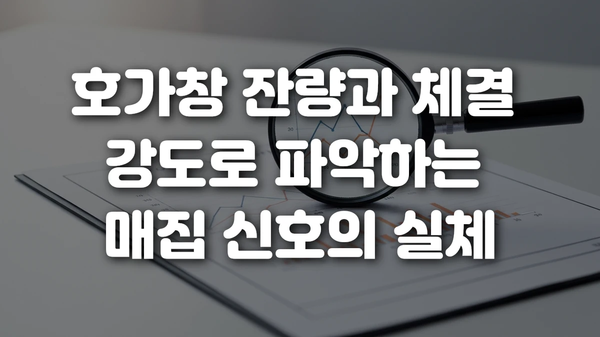 호가창 잔량과 체결 강도로 파악하는 매집 신호의 실체