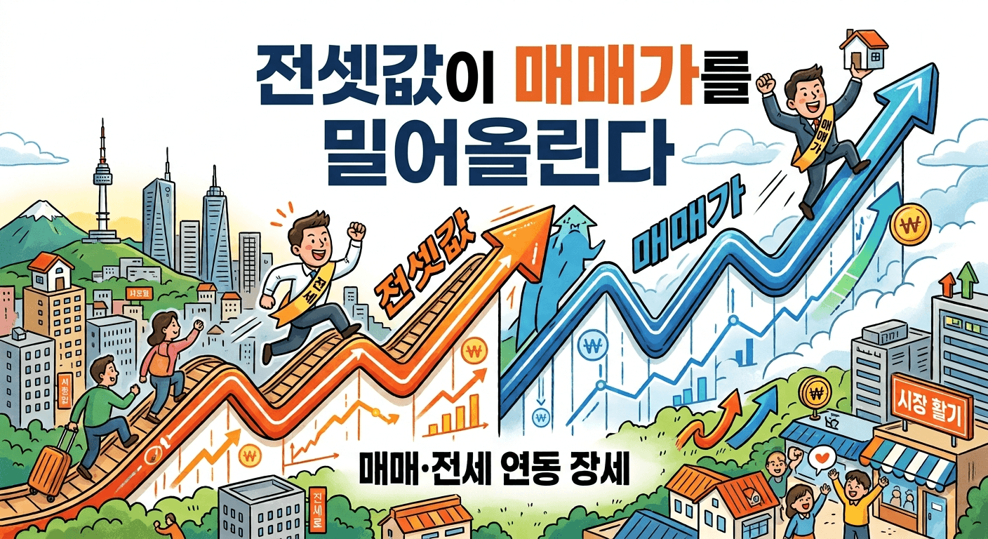 전셋값이 매매가를 밀어 올리는... 매매&middot;전세 연동 장세