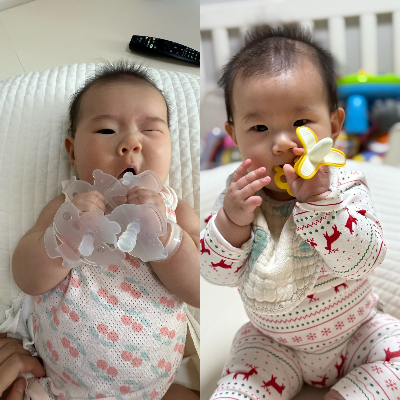 우리아기 메디토이,앙쥬 치발기 하는 모습