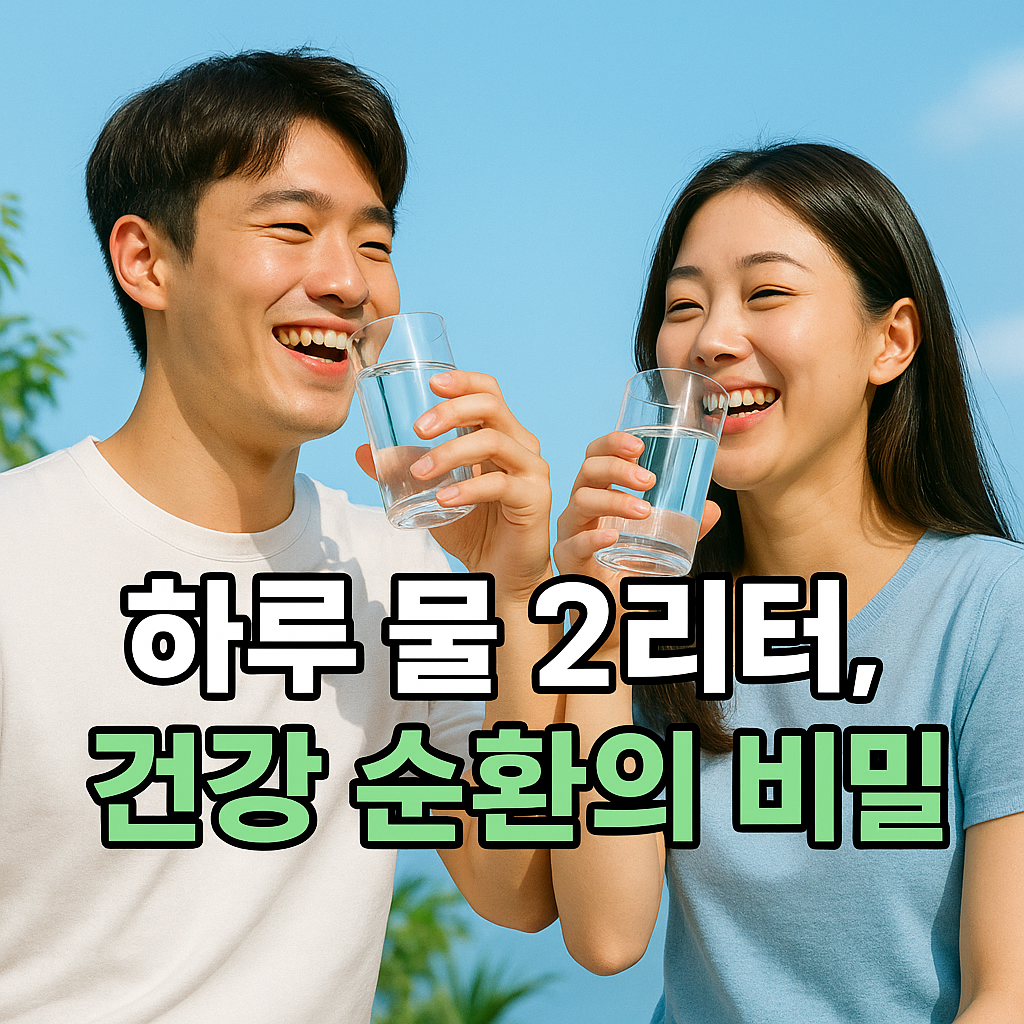 하루 물 2리터로 건강 챙기는 젊은 커플