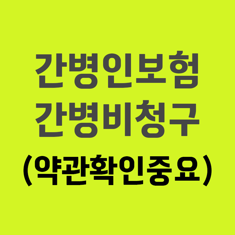 간병인보험 간병비청구