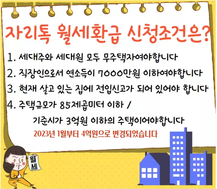 자리톡월세환급 조건